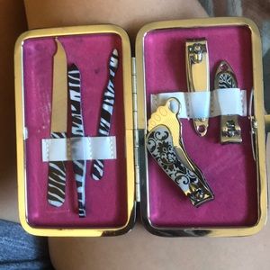 Nail kit zebra print brand new full set